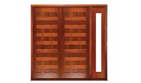24 panel: double door + sidelight on right