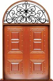 mediterranean: single door + sidelight on left