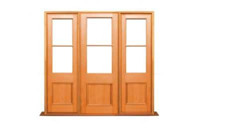 victorian twin light: 1 door + 2 fixtures on sides